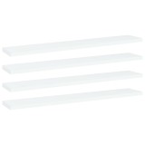 vidaXL Plăci Bibliotecă Albe 60x10x1.5cm, Set 4 Bucăți, PAL, Rafturi, Polite, Etajere