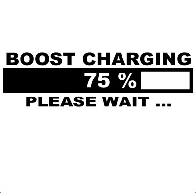 Sticker Auto , zBoost Charging 75% Please Wait, , Autocolant Amuzant ORACAL pentru Masini foto