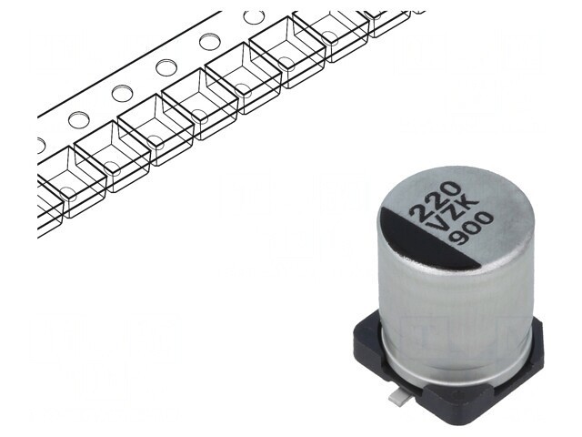 Condensator Hibrid 220uF 35V SMD &plusmn;20%