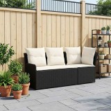 vidaXL Canapea cu braț &icirc;n grădină cu canapea colțară 2 Bucată Ratan PE 42025370