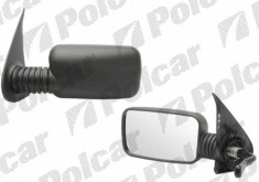 Oglinda exterioara Fiat Cinquecento (170) 07.1991-10.1998 partea stanga Best Auto Vest crom convex carcasa neagra reglare parghie fara incalzire foto