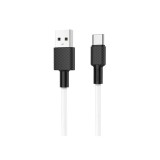 HOCO Cablu de date USB la USB Tip-C X29 Carbon-Lungime 1 Metru-Culoare Alb