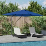 VidaXL Umbrela Cantilever Roma cu LED-uri Albastru Azur &ndash; 352x251x265 cm, din aluminiu