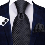 Set cravata + batista + butoni - matase - model 572, HTM