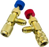 Set 2 robineti cu supapă de &icirc;ncărcare freon R12/R410A &ndash; 1/4&rdquo; la 1/4&rdquo; &amp; 5/16&rdquo;