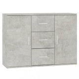 Cumpara ieftin Servanta, gri beton, 91x29,5x65 cm, lemn prelucrat
