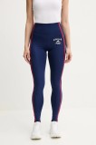 adidas Performance leggins de antrenament Optime culoarea bleumarin, cu imprimeu, JG6151