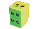 Term. &icirc;mbinare şine 1,5-50mm2 4 borne galben-verde