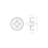 Tambur frana Delphi BF427, parte montare : Punte Spate