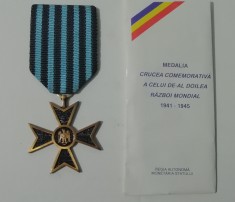 QW15 13 - decoratie - medalia Crucea comemorativa a celui de-al doilea Razboi Mondial - 1941 - 1945