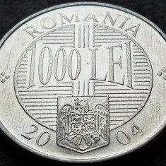 Moneda 1000 LEI - ROMÂNIA, anul 2004 * cod 4738 = UNC din FASIC BANCAR