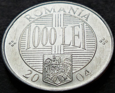 Moneda 1000 LEI - ROM&amp;Acirc;NIA, anul 2004 * cod 4738 = UNC din FASIC BANCAR foto