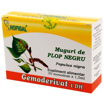 Gemoderivat muguri plop negru 1,5ml*30mdz foto