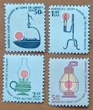 U.S.A-1975-'' Evolutia lampilor in America''-set complet 4v-(Cay SCOT1106/12=31$)-.MNH--Nestamp.--Vezi-Scan
