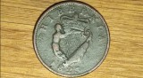 Irlanda / Marea Britanie - moneda de colectie - 1/2 half penny 1823 Hibernia - George IV - foarte rara !