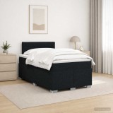 Cumpara ieftin Pat boxspring cu saltea Negru 120 x 200 cm Tesatura
