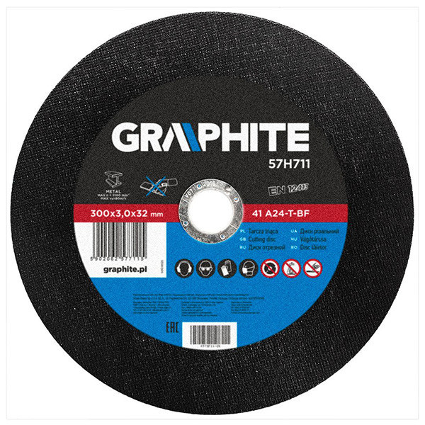 Disc debitare metal 300x3,0x32 mm GRAPHITE 57H711 HardWork ToolsRange