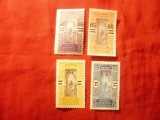 Serie mica Dahomey colonie franceza 1922, supratipar , 4 val.fara guma