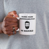 Cană personalizată &quot;Barbă Mare&quot; Rosu interior