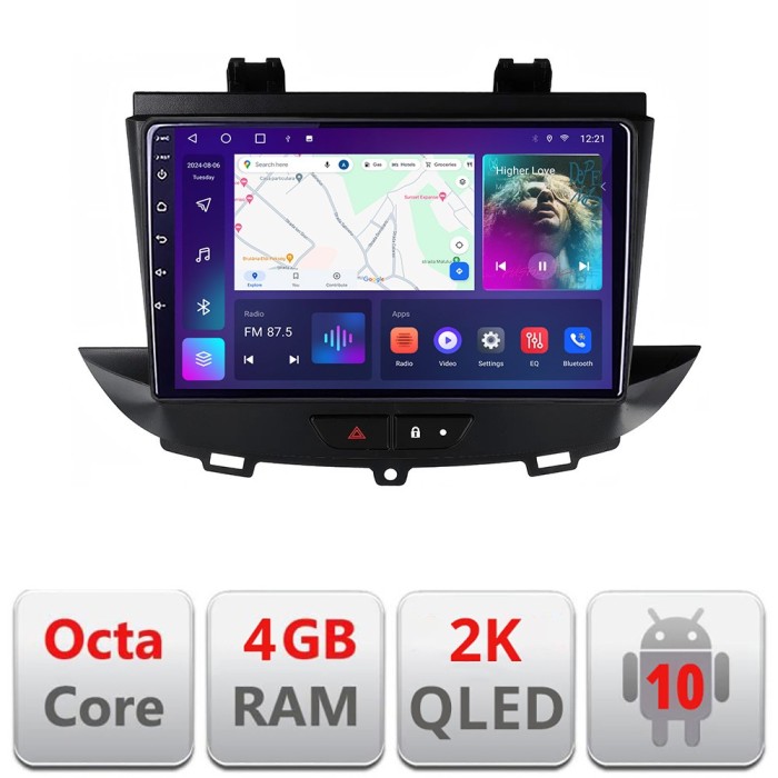 Navigatie Opel Grandland X Crossland X 2016-2020 QLED 2K Octa core 4+32 DSP 360 Optic FHD internet gps radio carplay android auto Kit-+EDT-E409-2K Car