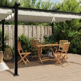 Foișor Gradina Aluminiu Retractabil Crem 3x6m vidaXL Pavilion Exterior Terasa Umbra Protectie UV