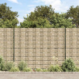 Paravan de gradina aspect de piatra grosiera gri 35x0,19 m PVC GartenMobel Dekor, vidaXL