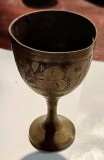 Cumpara ieftin CY - Paharut pahar vechi si foarte frumos / bronz gravat / H = 8,50 cm, Vase