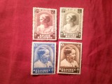 2 Serii mici Belgia 1936 Print Baudouin si 1937 Printesa Charlotte , 2 + 2 valori sarniera , pete pe guma