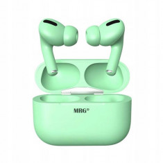 Casti Bluetooth MRG MinPods3, Cu carcasa, Display LCD, Verde C552 foto