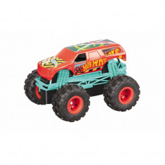 Masinuta Mondo Hot Wheels Monster Truck Demo, telecomanda, 2.4 Ghz, varsta 3 ani+, plastic, Portocaliu