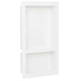 Cumpara ieftin Nisa de dus, 2 compartimente, alb lucios, 41x69x9 cm