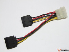 Adaptor molex 4-pin la 2 alimentari SATA foto