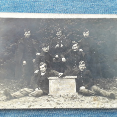 170 - Fotografie veche cu grup de soldati 1914 WW1