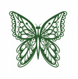 Cumpara ieftin Sticker decorativ Fluture, Verde, 60 cm, 1150ST-4, Oem