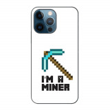 Husa compatibila cu Apple iPhone 12 Pro Silicon Gel Tpu Model Minecraft Miner