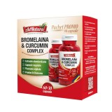 Bromelaina si Curcumin Complex 60+30 capsule Adserv