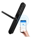 Yala inteligenta pentru usi termopan PVC deschidere cu amprenta, cod, card, telefon, Wi-Fi, Bluetooth, negru