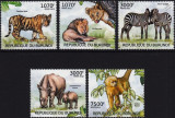 BURUNDI-2012-Fauna africane-specii trecute pe lista rosie-Set de 5 timbre MNH, Nestampilat