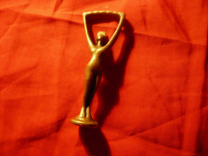 Statueta - desfacator de bere inc.sec.XX , h= 9,5cm , bronz foto