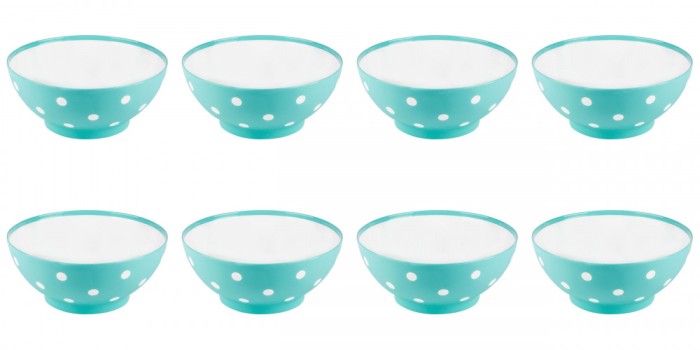 Set boluri, 8 piese, 3 L, Plastic, Verde menta