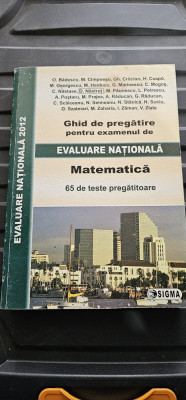 GHID DE PREGATIRE EXAMENUL EVALUARE NATIONALA MATEMATICA 65 DE TESTE PREGATITOAR foto