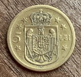C10 210 - Moneda foarte veche - Romania - 5 lei 1930 varianta cu litera H