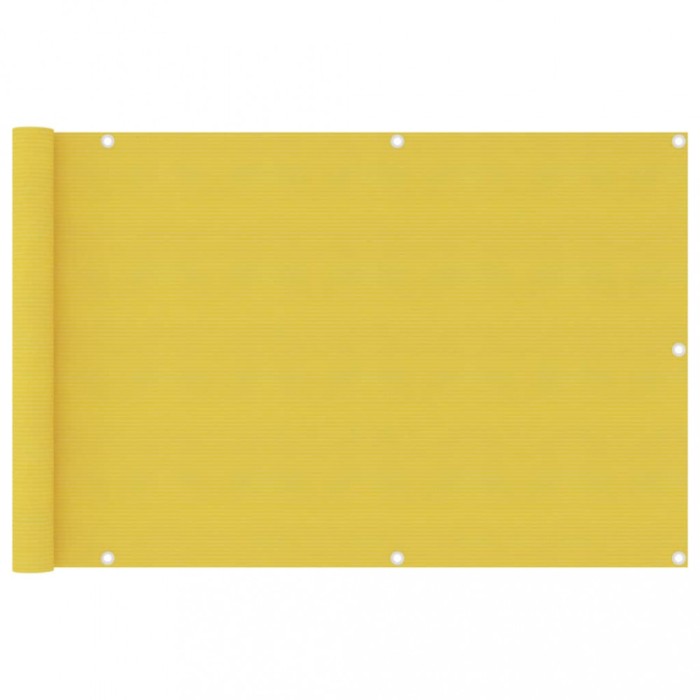 vidaXL Paravan de balcon, galben, 90 x 400 cm, HDPE