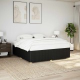 VidaXL Cadru de pat fără saltea, negru, 200x200 cm, textil