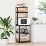 vidaXL Raft de bucătărie Stejar fumuriu 60 x 40 x 168 cm Lemn compozit 883882