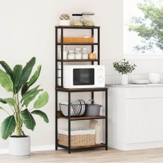 vidaXL Raft de bucătărie Stejar fumuriu 60 x 40 x 168 cm Lemn compozit 883882