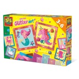 Set creativ copii, Decoreaza 6 mini tablouri cu autocolante, Ses Creative, +3 ani