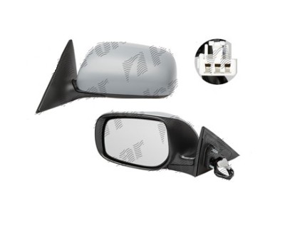Oglinda exterioara Toyota Camry (Xv40), 09.2006-09.2011, Dreapta, reglare electrica; grunduita; geam convex; cromat; 3 pini foto