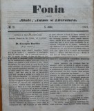 Foaia pentru minte , inima si literatura , nr. 21 , 1863 , Brasov , I. Muresanu