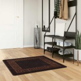 vidaXL Covor Runner MARSA Negru 100 x 100 cm Poliester și PVC 42023292